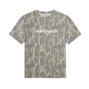 God Is Good Camo T-Shirt – Christian Faith Graphic Tee, Mossy Oak Bottomland Vintage Streetwear Shirt, Religious Graphic Mossy Oak Style Shirt, Gift for Her Him
