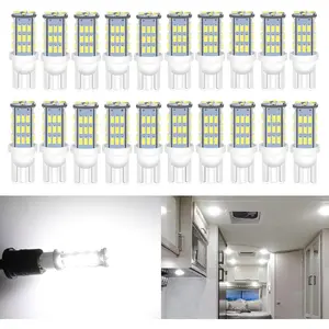 921 RV Interior LED Light Bulbs, T10 912 194 LED Camper Light Replacement Bulbs for RV Car Dome Map Door License Plate Trailer Lights, White (Pack of 20)