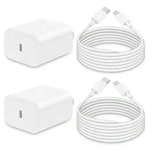 iPhone XR Charger Set with Lightning Cable and Adapter for Fast Charging and Data Transfer