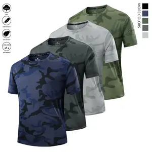 Set of 4 men’s athletic T-shirts: summer casual comfortable breathable short-sleeve tops suitable for everyday activities