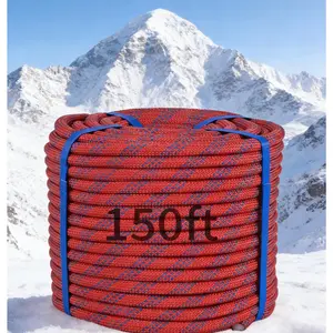 150Ft Heavy Duty 1 2 Inch Climbing Rope Red Ideal for Tree Swing Pulling Outdoor Gym Activities