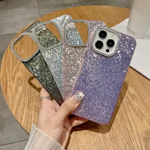 Glitter Rhinestone Decor Phone Case, 1 Count Anti-fall Phone Protector Cover, Phone Accessories Compatible with iPhone 11 12 13 14 15 Pro Max