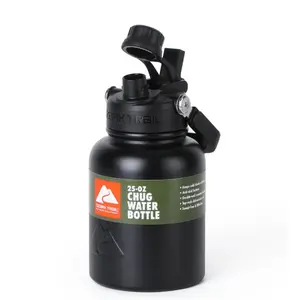 Ozark Trail 25 oz Insulated Stainless Steel Chug Bottle, Black