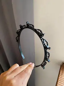 Women's Thin Plastic Headband with Clips, Fashion Braided Hair Band, Double Layer Twisted Braid Tool, Suitable for Gym