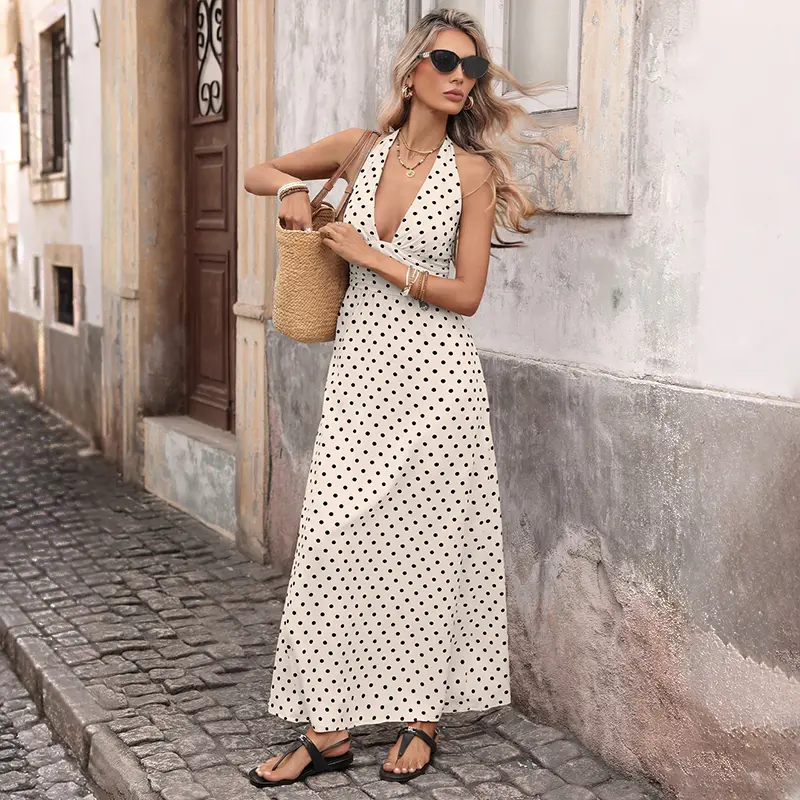 brown dress with black dots - TikTok Shop