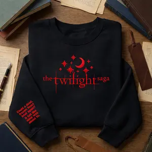 Twilight Embroidered Sweatshirt and Hoodie, Bookish Sweater, Eclipse Breaking Dawn New Moon Shirt