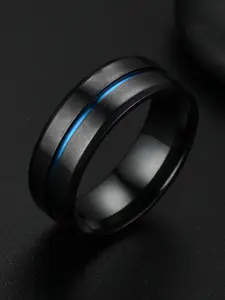 1 Piece Men's Classic Fashion Two Tone Stainless Steel Rings, Fashion Jewelry for Party, Daily Clothing Decor, Trendy All-match & Exquisite Jewelry for Birthday Gift