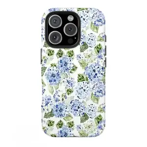 Timeless Blue Hydrangea Floral Phone Case Compatible with iPhone 17 Pro Max Phone Case 17 Air 16E 16 15 Plus 14 13 12 11 X XS Max XR 7 8 Plus Phone Cases,Samsung Galaxy S26 ULTRA S25 S21 S22 S23 Aesthetics Design Simple Case for TPU Slim Protection Case