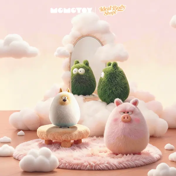 【COLLAB】MOMOTOY Pear Us Ideal Body Shape Series Plush Pendant - Collectible Plush Doll, Stress Relief Toy, Birthday & Holiday Gift Box