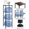 3-Tier/4-Layer Floor Standing Water Bottle Holder, Sturdy Stable Metal Frame with Black Wood Top, 36 Inches Tall Organizer Storage, Adjustable Space Saver, Easy Assembly Modern Kitchen Home Organizer for 5 Gal Jug Storage