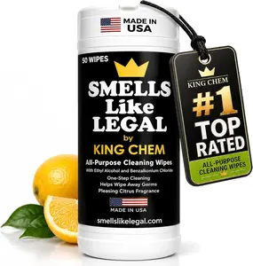 Smells Like Legal Citrus Clean Wipes — Kills Smoke, Food & Pet Odors in One Swipe  | 50 Count