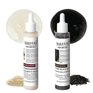 Naluues 2-Step Facial Essence Set: Black Rice Exf– Gentle Daily Soliating Serum for Deep Pore Cleansing, Dead Skin & Blackhead Removal + Millet Repairing Essence for Soothing, Hydrating kincare Duo for Smooth, Healthy-Looking Complexion