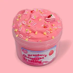 Strawberry Cheesecake Frosting Slime