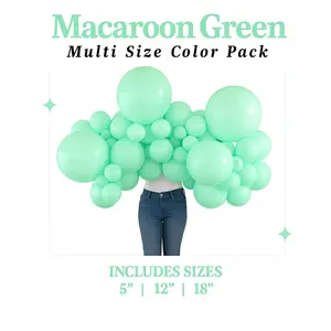 Macaron Green Balloon Pack with Optional Add-Ons