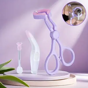 Colored Contact Lens Wearing Aids, Soft Silicone Contact Lens Remover and Insertion Tool Set Includes Tweezers, Contact  Applicator Application Black