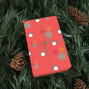 Totoro Wrapping Paper, Christmas Theme Gift Wrap, Holiday Decor, Festive Party Supplies