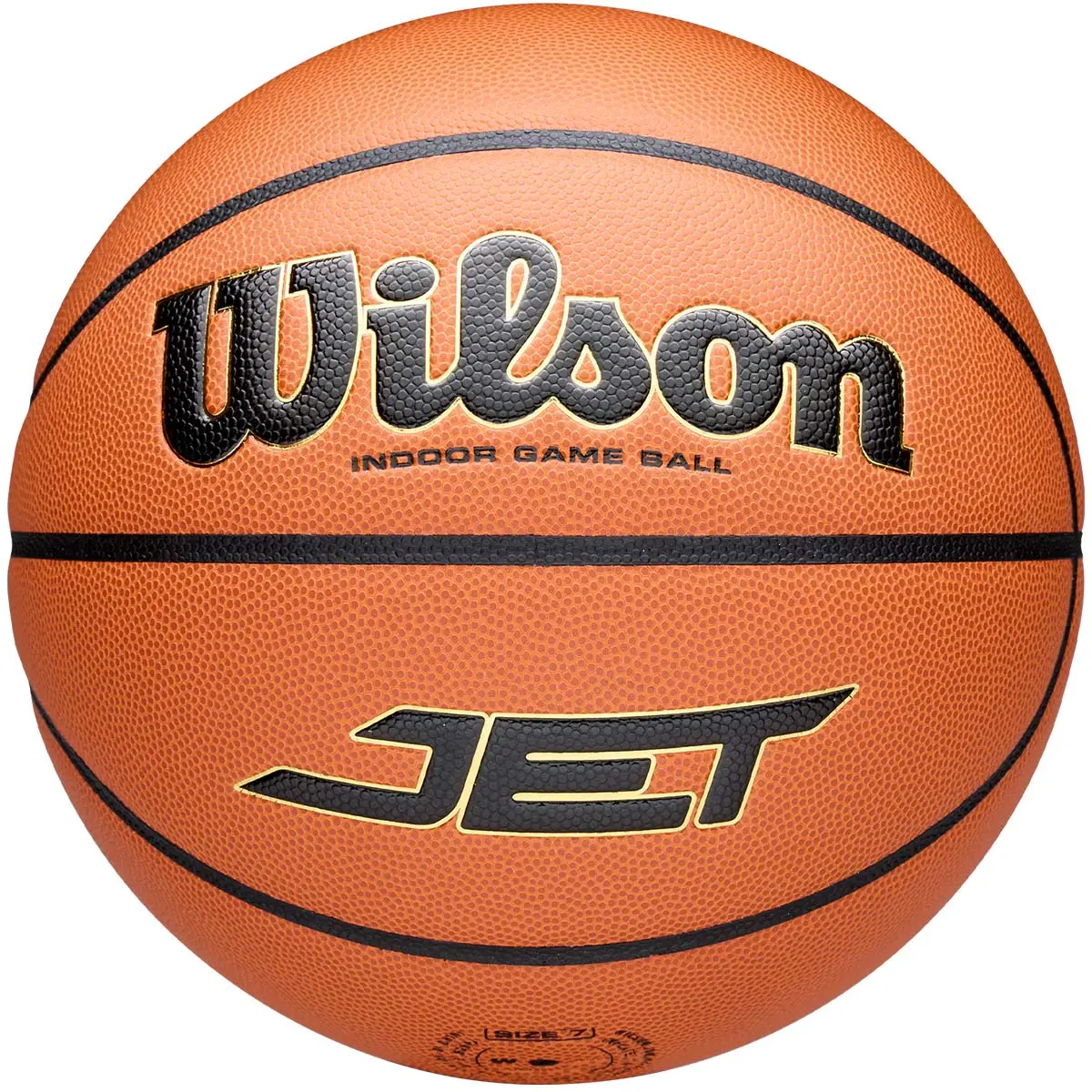 Wilson JET Indoor Basketball, Men's Official Size 7 (29.5"), w/ Superior Grip, Cushioned Core, Indoor Play, Partially Inflated, Pebbled Grip, Composite Cover, Rubber, Sponge-Like Cushion Core
