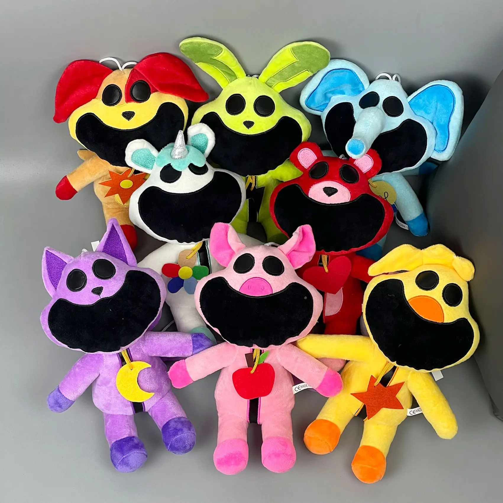 Smiling Critters Plush, Catnap Plush, Dogday Plush, Stuffed Animal Plush Toy,Funny Smiling Critters Catnap Christmas Doll, Christmas Decoration (Brown & Purple)