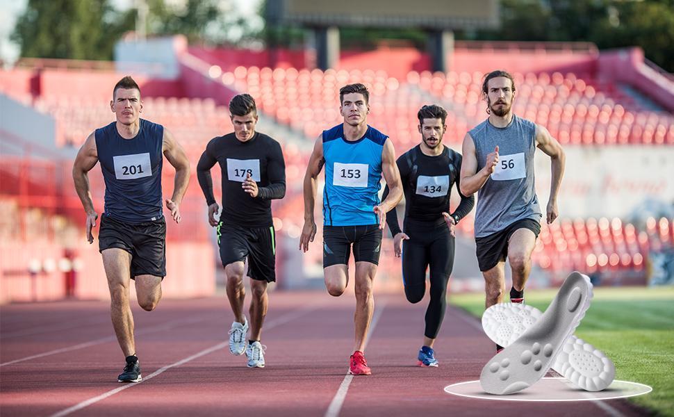 Soft Elastic Breathable Shoe Insoles, 1 Pair Comfortable Sports Insoles, Sweat Absorbent, Lightweight and Soft Insoles for Comfortable and Non Tiring Feet, Valentine's Day Gift