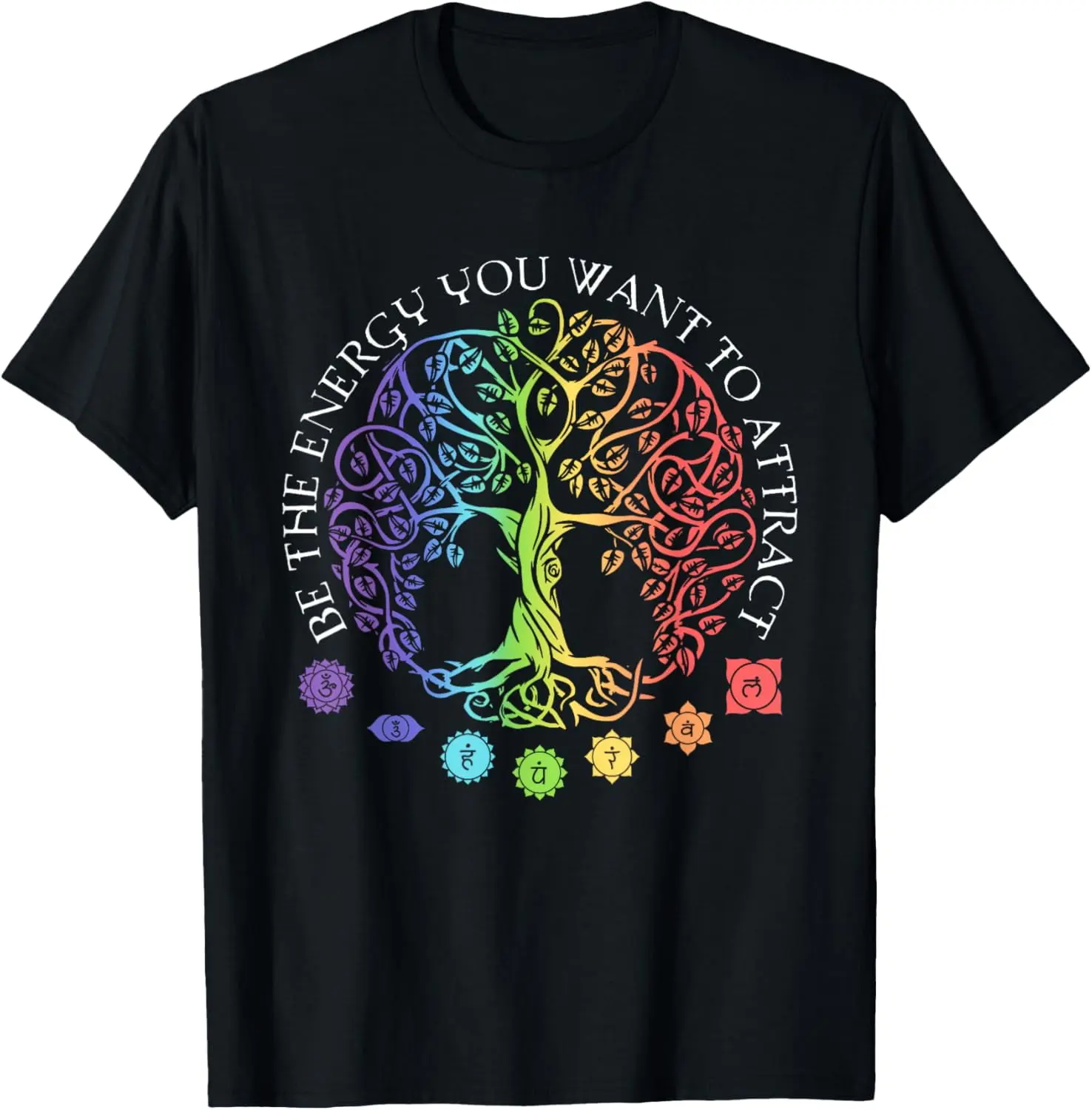 Chakra Tree Of Life Mandala Zen Yoga Om Symbol Buddhism T-Shirt