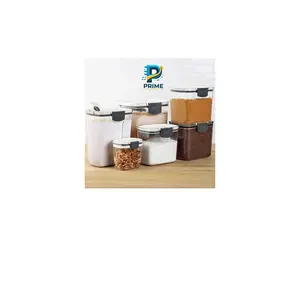 Progressive International Prepworks ProKeeper 6 Piece Storage Container Set Airtight Kitchen Lid Utensils Plastic Silicone With Lid