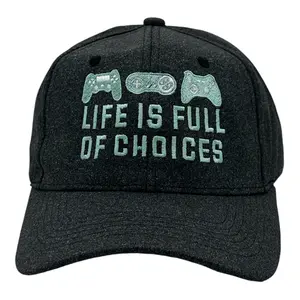 Life Is Full of Choices Hat Funny Sarcastic Video Game Novelty Cap Funny Hats Sarcastic  Funny Gamer  Novelty Caps for Men Black - Standard