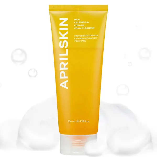 [APRILSKIN Official] Calendula low PH Gel Cleanser (200ml) | Deep Cleansing with BHAs For All Skin Type |Korean Skincare | Glass Glow