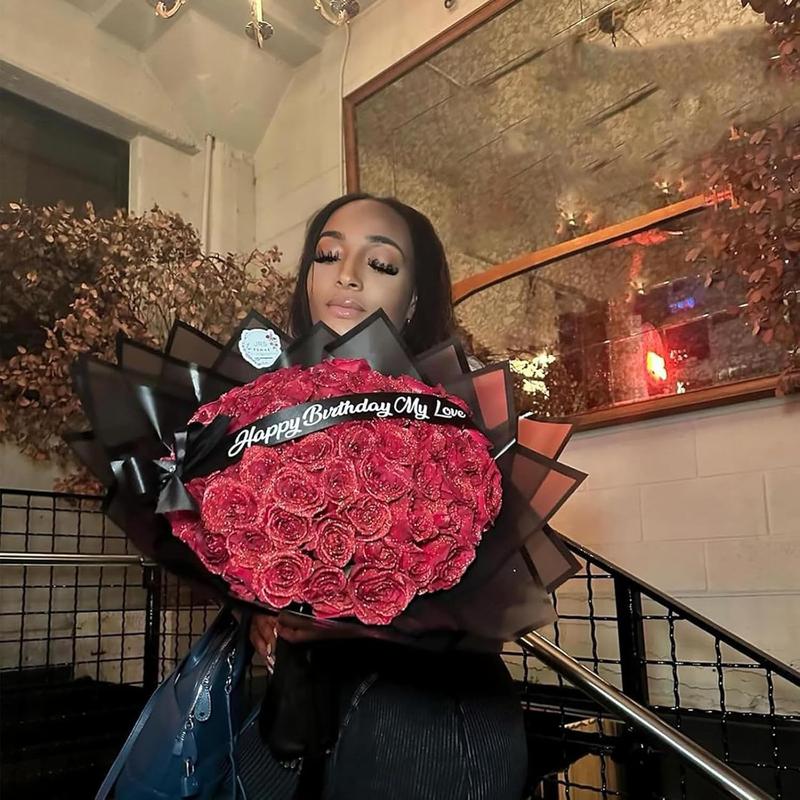 Glitter Rose Bouquet,Artificial Rose Flowers Bouquet,DIY Bouquet Shiny Fake Rose Bouquet Love Gift,Rose Glitter,DIY Bouquet Gifts for Valentine's Day Gift Decor Decorative bouquet  perfection, fake glitter flower