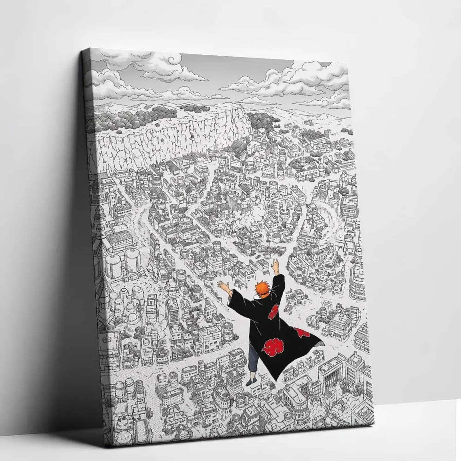 Naruto   Art Canvas – Akatsuki Shadow Warrior Poster, Epic Ninja Battle Artwork, Japanese  Room Decor for Fans, Aesthetic Bedroom  Painting