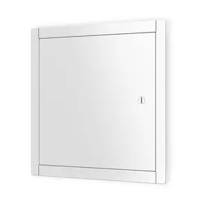 12" x 12" White Powder-Coated Steel Metal Access Panel: Sleek Flush Mount for Drywall
