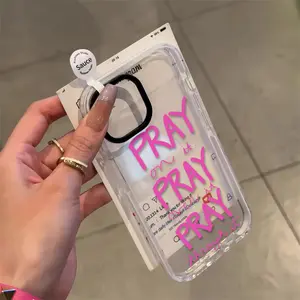 Faith Prayer Declaration Fashion Two tone TPU Full Coverage Phone Case Suitable for iPhone 17 16 15 14 13 12 11 Plus Pro Max