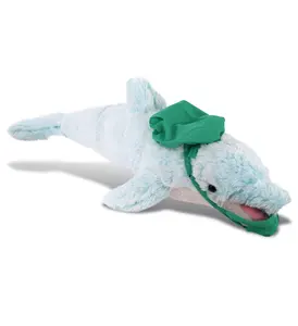 DOLLIBU Large Doctor Outfit Dolphin Plush Stuffed Toy - Super Soft Polyester Cute-Shaped Fluffy Toddler-Safe Stuffed Toy, Ideal for Pretend Play, Ages 0+, Cute-Shaped Stuffed Toys, Plush Stuffed Toys