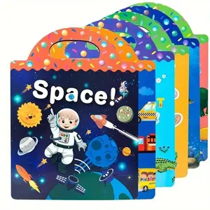 Waterproof Sticker Activity Book, Reusable & Portable Learning Toy, Ideal Gift for Christmas, Halloween, Thanksgiving