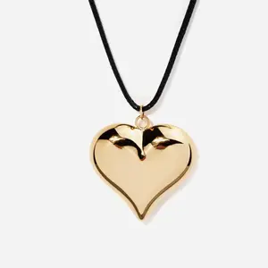 Heart Rope String Pendant Necklace