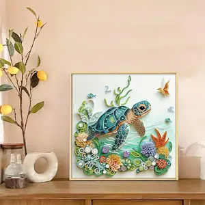 Sea Turtle Special Shape Diamond Painting Kit - 11.8x11.8in, Beginner-Friendly for Adults, DIY Home Wall Decor Art