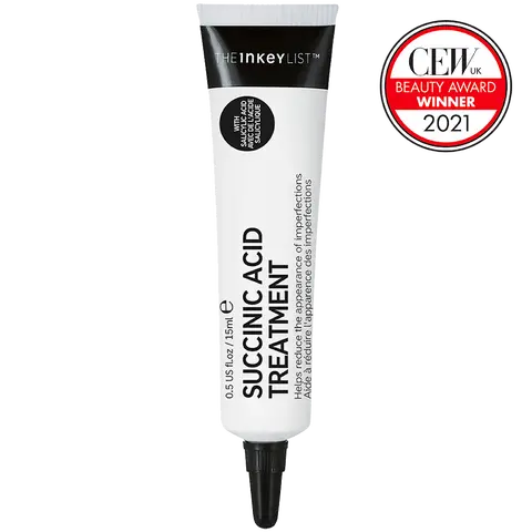 The INKEY List Succinic Acid Acne Treatment - Reduces Blemishes & Oil Levels Cream Skincare Salicylic Clear