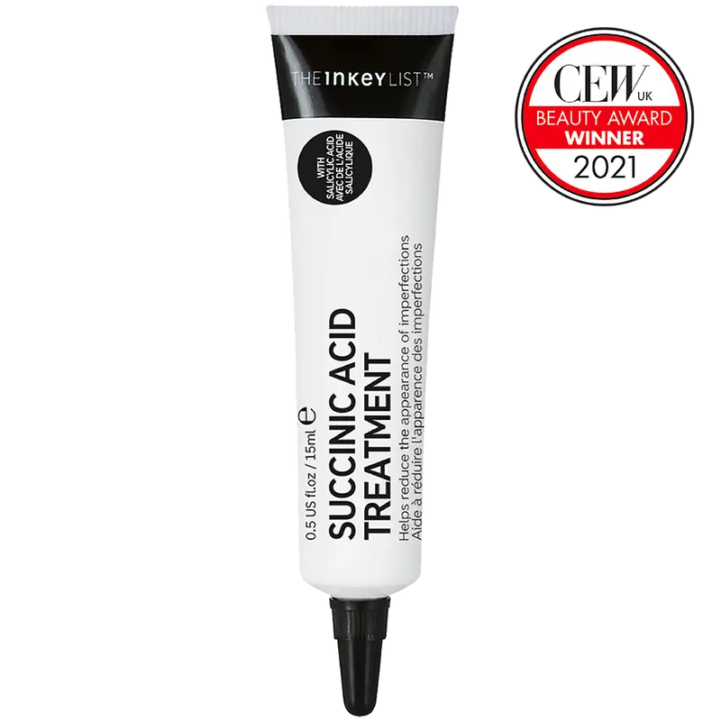 The INKEY List Succinic Acid Acne Treatment - Reduces Blemishes & Oil Levels Cream Skincare Salicylic Clear