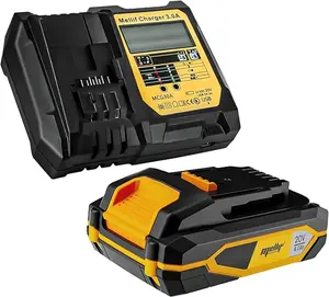 Mellif Charger & M20 Battery, Compatible With Dewalt Tools, 20V 4.0Ah Lithium-ion Battery & Compact Fast-Charging Charger (110~240V Input) | 5V 2A USB Charger