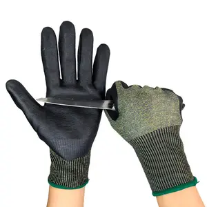 ANSI A5 / EN388 Level E Cut Resistant Work Gloves with Lightweight & Thin, Grip Gloves for Refined Work, Mechanic, Gardening, Touch-Screen, 1 Pair