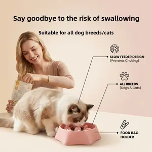 Pet Supplies Cat Bowl Dog Bowl Pet Bowl Supplier Best-selling Dog Bowl Slow Feeder Bowl Cross-border Dog Bowl Cat Food Utensils feed