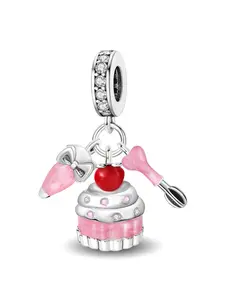 Cute Strawberry Cake Design Pendant, Fashionable Beaded Pendant for Women & Girls, Trendy All-match & Exquisite DIY Jewelry Making Accessories for Bracelet & Necklace Making, Fashionable Charms