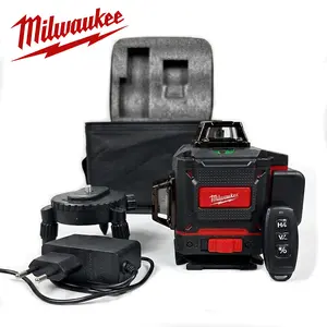 Milwaukee M12 360° Green Laser Level, 125ft Ultra-Bright Electronic Level, 3-Plane Precision Alignment for Professional Jobsites