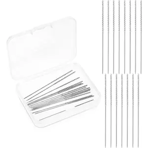 15pcs Snag Nab It Tool,Snag Repair Tool Sharps,Snag Repair Needle Sharps Leather Craft Sewing Needles Broken Thread Repair Tools Suitable for Knitting Clothing Curtains (0.03 x 2.36 Inch)
