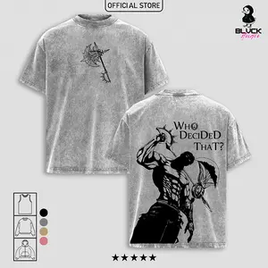 Escanor Seven Deadly Sins 'Who Decided That Quote Pride Sin' Washed T-Shirt, Tanktop, Sweatshirt and Hoodie Oversize Unisex, Heavy Cotton Casual Streetwear Vintage Urban Outfit Fashion Clothes Top Anime Fans for Men and Women