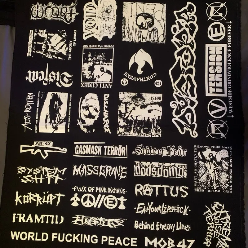 Crust punk patches sheet grindcore quilt fabric