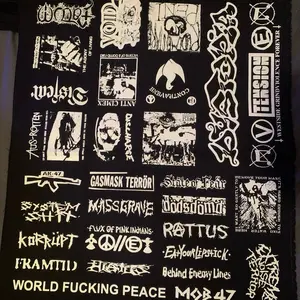 Crust punk patches sheet grindcore quilt fabric