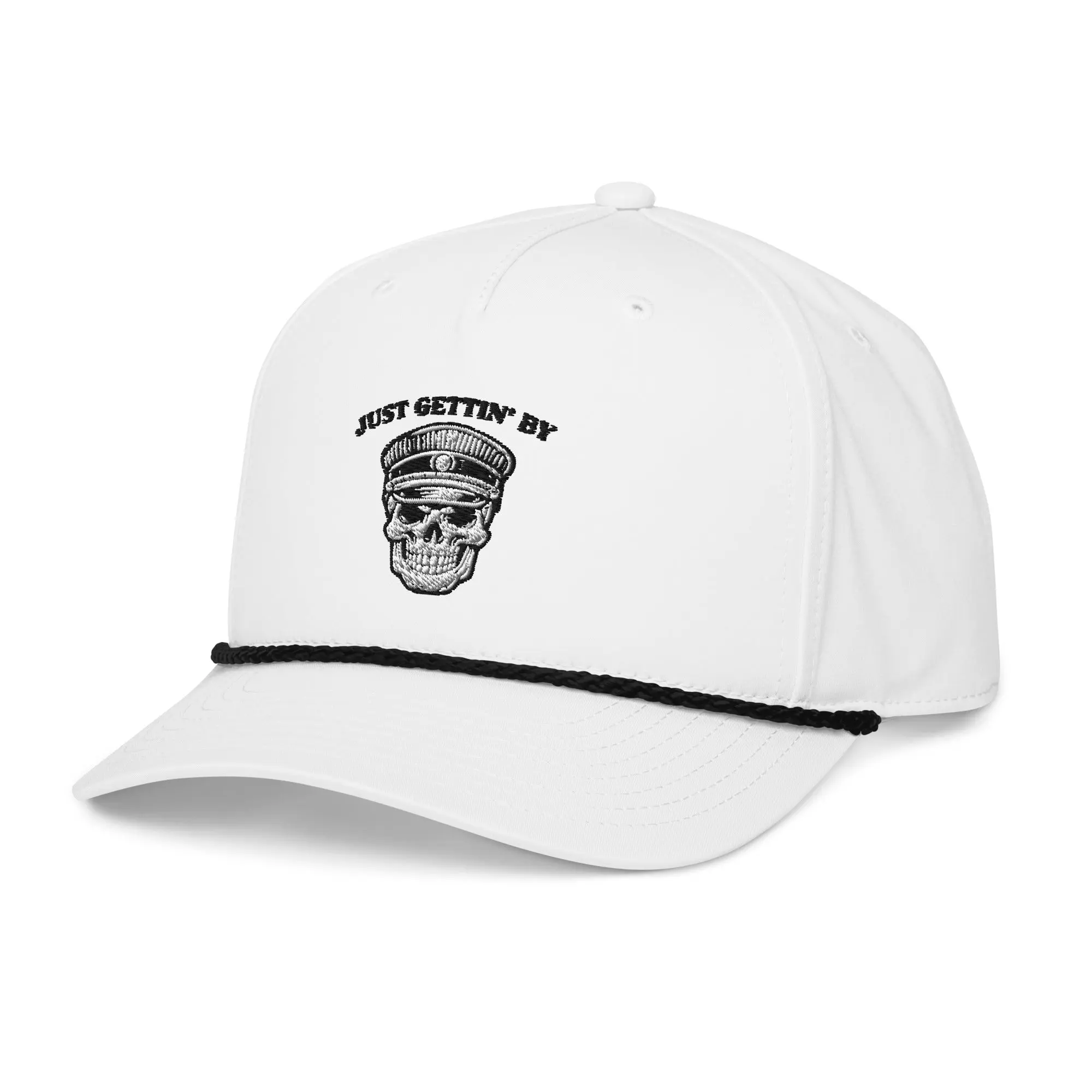 "Just Gettin' By" Skull Conductor Classic Rope Golf Hat