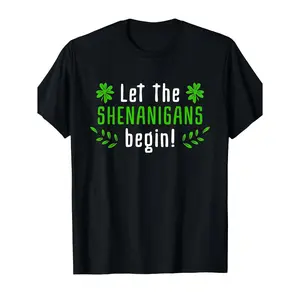 Unisex StPatricksDay Costume TShirt with Irish Shamrock Graphic 220gsm Retro Round Neck Tee for Parades Casual Wear for Men and Women