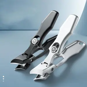 Stainless Steel Nail Clipper, 1 Box Ultra Wide Jaw Opening Nail Clipper with File, Ultra Sharp Stainless Steel Clippers for Tough Nails, Christmas Gift