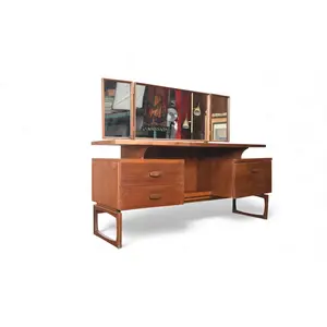 G PLAN QUADRILLE TEAK VANITY WITH TRI FOLD MIRROR